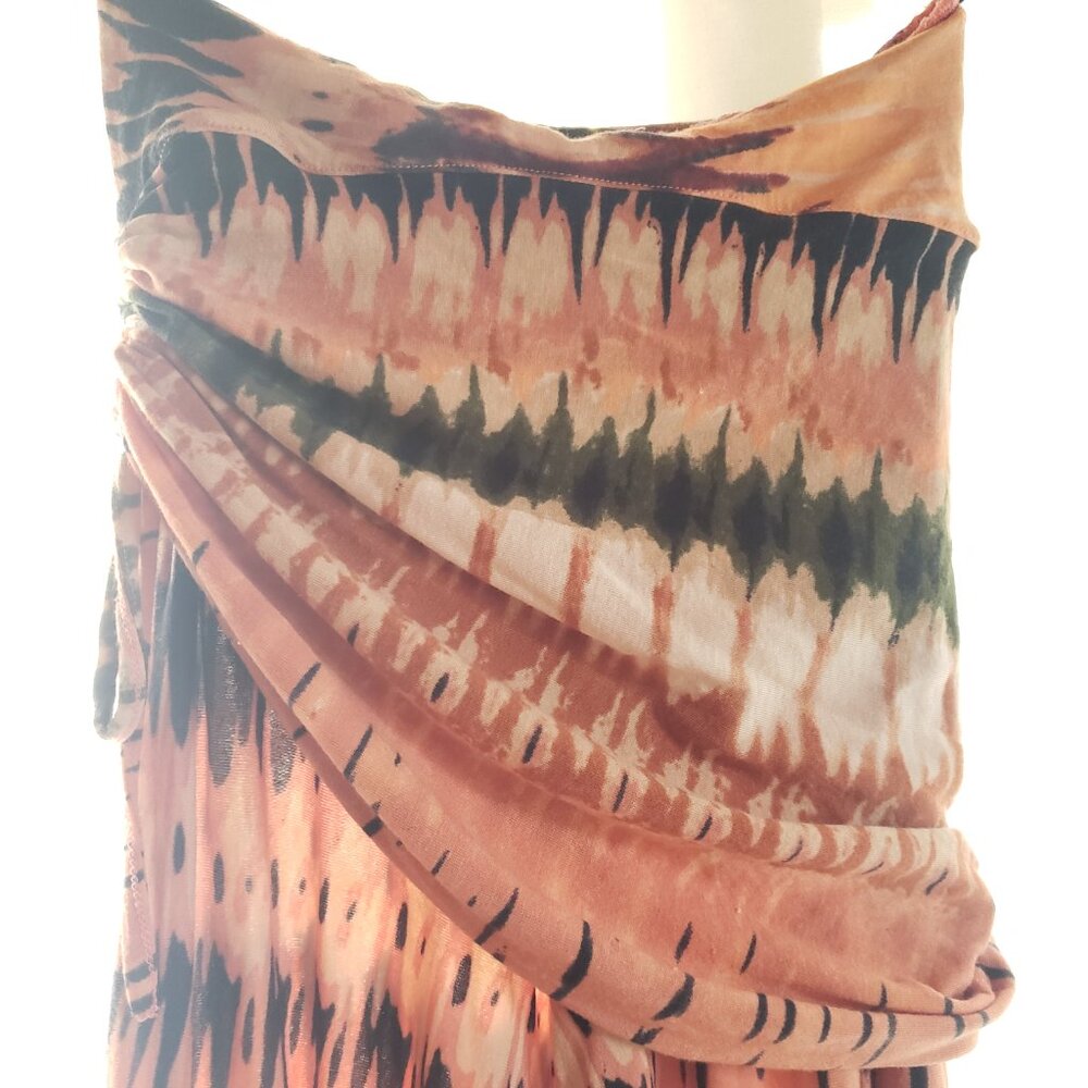 Torn by Ronny Kobo Foldover Waist Tye Dye Boho Pants - Picture 3 of 3